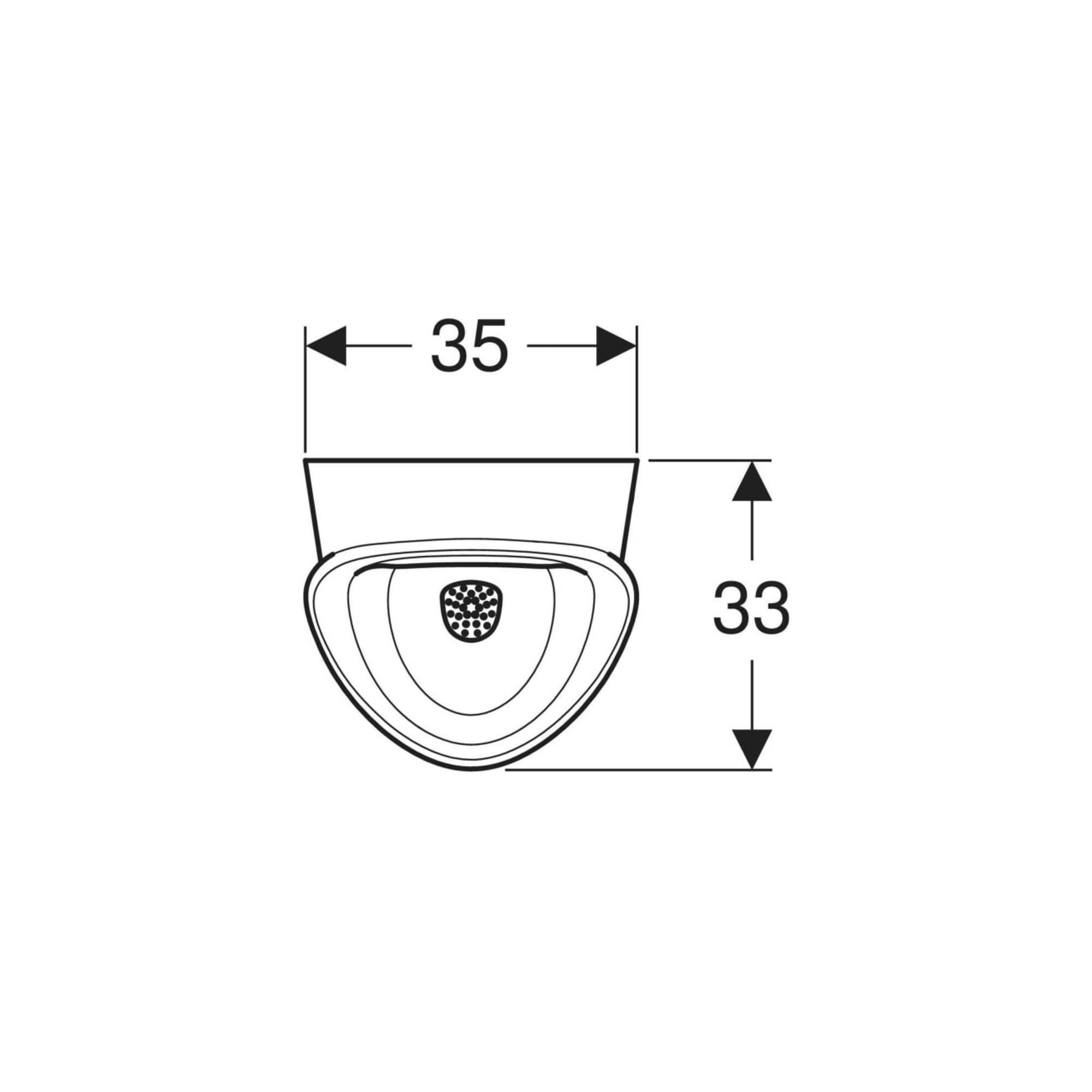 Geberit Urinal Renova M Abg. hi. o. unt, Zul. hi., weiß KeraTect (503120008)