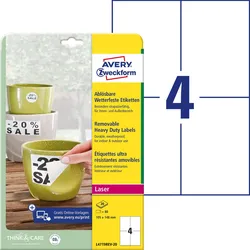 AVERY Zweckform wetterfeste Folienetiketten 105,0 x 148,0 mm