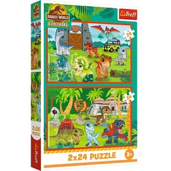 Puzzle - 2x24 - Kleine Dinosaurier - Universal Jurassic World Trefl 34437