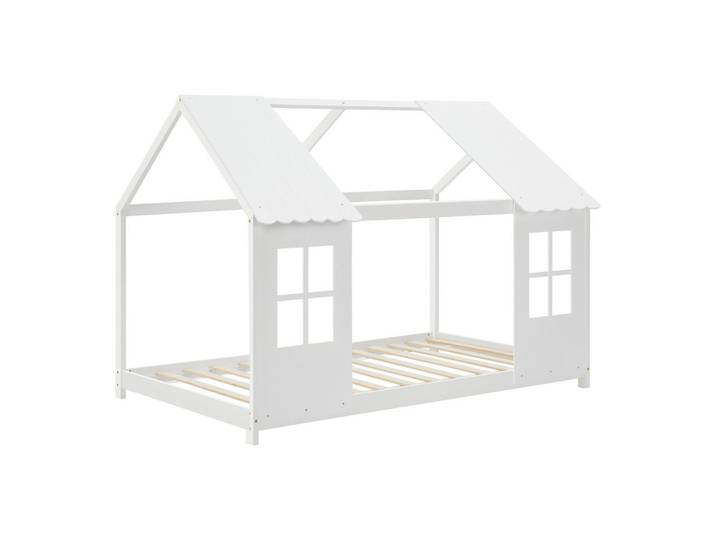 [en.casa] Hausbett Tostedt, Weiß, Holz, Kiefer, 90x200 cm, Baby- und Kindermöbel, Kinderzimmer & Jugendzimmer, Kinderbetten, Hausbetten