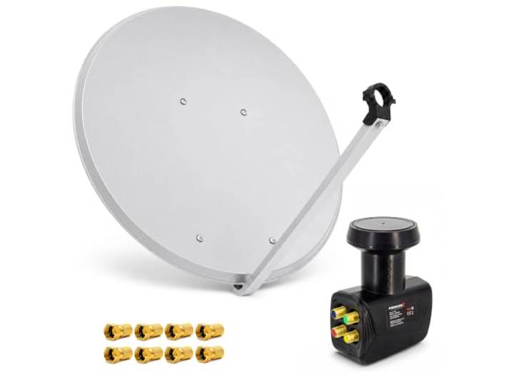 Premium X Satelliten-Komplettanlage 100cm SAT-Schüssel Aluminium