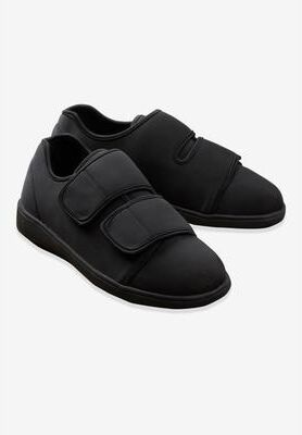 Extra Wide Width Men's Extra Wide Antimicrobial Walking Shoe by KingSize in Black (Size 11 EW)