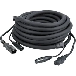 DAP-Audio Fp12 Iec/xlr M Iec/xlr F (10 m, XLR Kabel), Audiokabel