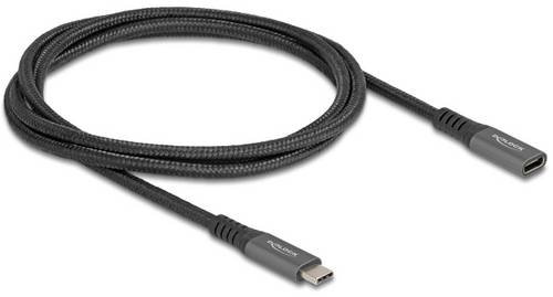 Delock USB-C Kabel USB-C Stecker, USB-C Stecker 1.00m Schwarz 80022