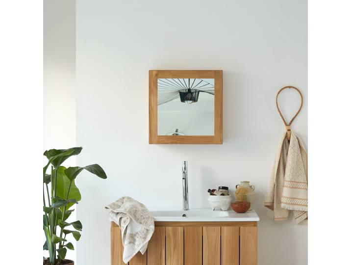 Spiegelschrank aus massivem Teak Jill - Natur - Teak