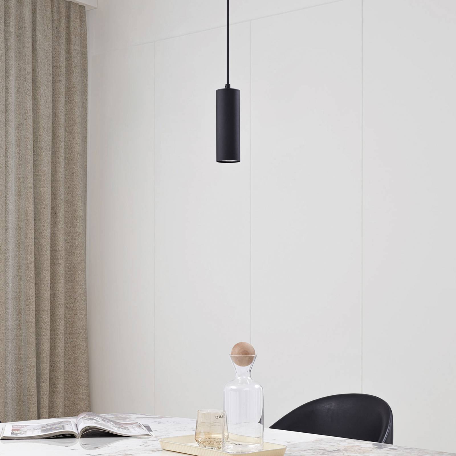 Hängeleuchte Joffrey Lindby, dimmbar, schwarz, für Wohn- / Esszimmer, Metall, Modern