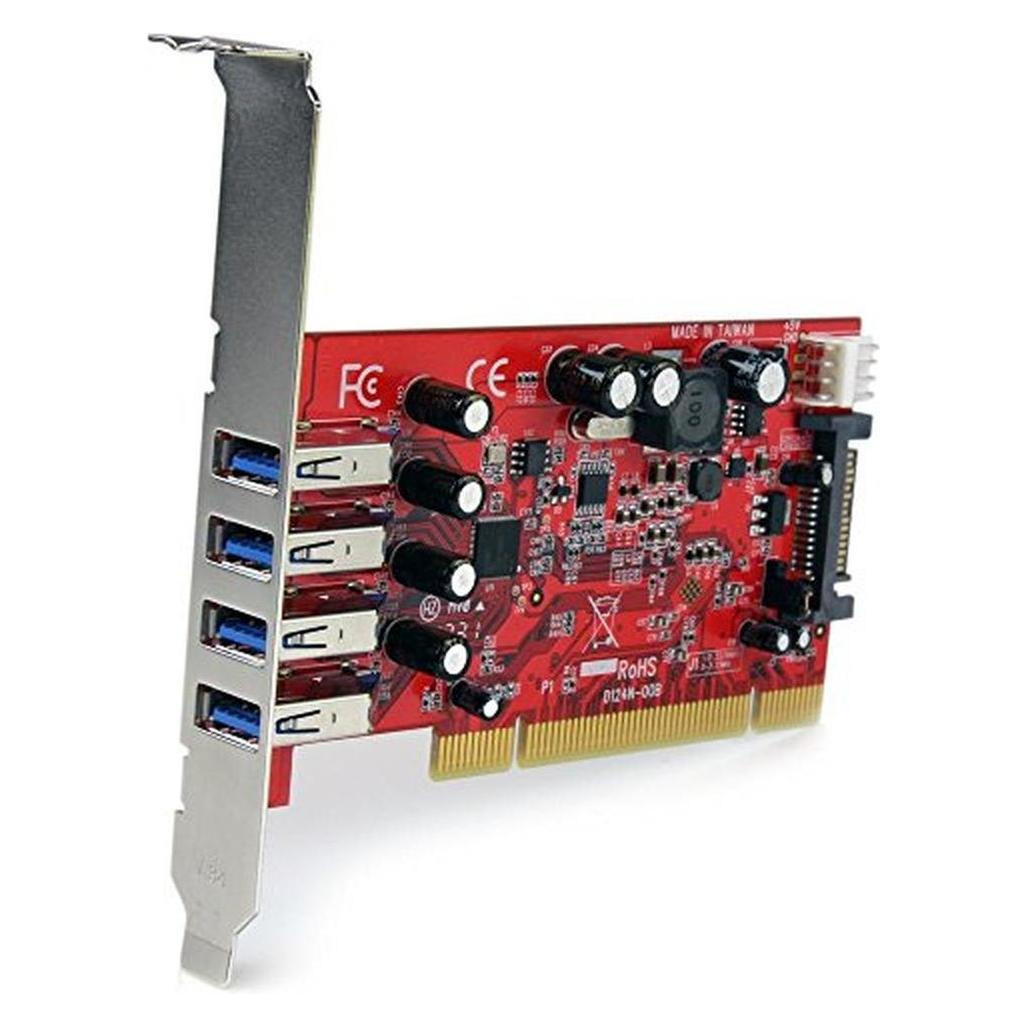 StarTech 4 Port SuperSpeed USB 3.0 PCI Card (PCIUSB3S4)