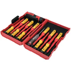 Yato, Schraubenzieher, YT-28295 VDE Schraubendreher-Set 13-teilig Schlitz PH PZ Torx austauschbar (Schlitz)