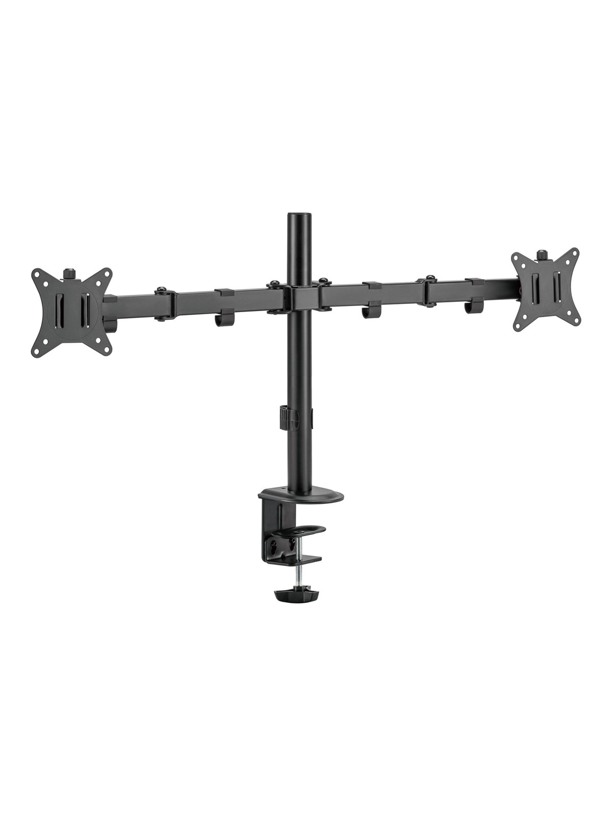 Deltaco mounting kit - adjustable arms - for 2 LCD displays - rotate tilt swivel up to 9 kg - black
