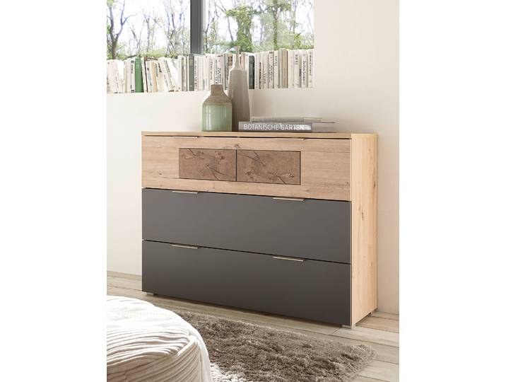 Kommode Tinaho 120 x 90 x 38cm Grau