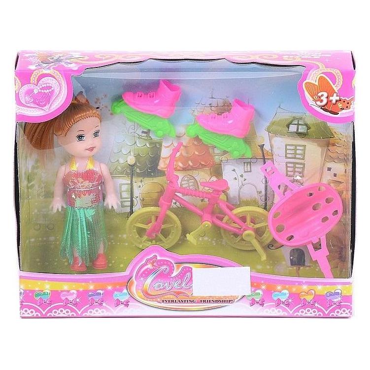 Adar Minipuppe mit Fahrrad und Rollschuhen (47594310)