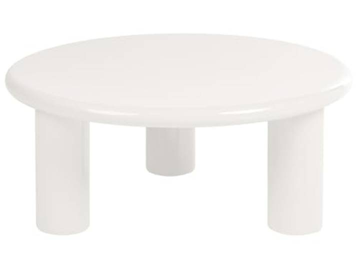 Beliani Couchtisch cremeweiß ø 80 cm rund modernes Design Wohnzimmer Itasca