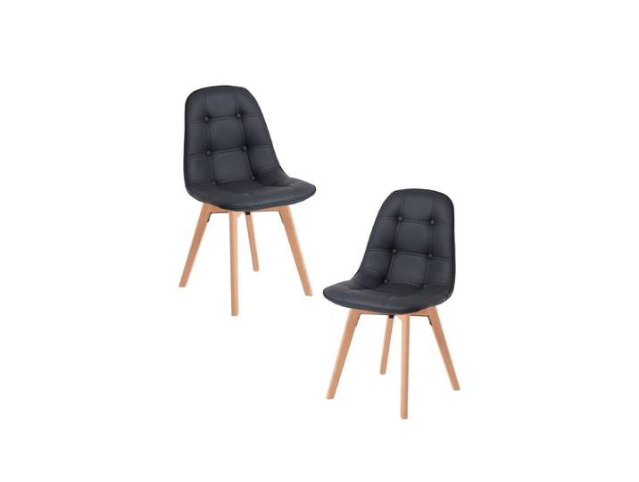 2er Set Stühle Vorak - Schwarz