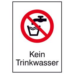 SAFETYMARKING Verbotsschild Kein Trinkwasser Folie selbstklebend (B x H) 131 mm x 185 mm ISO 7010 1 St. 21.A6071