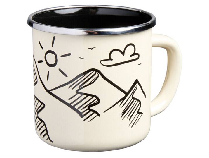 Tasse Nouvel beige Aluminum, emailliert H 12 cm 400 ml - Tasse