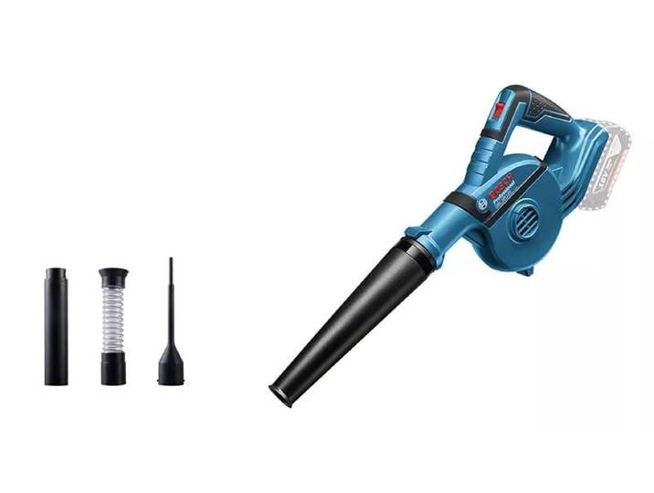 Akku-Laubbläser BOSCH PROFESSIONAL GBL 18 V-120 Professional , blau (schwarz), B:52,3cm H:20,8cm, Laubsauger, Akku-Laubbläser