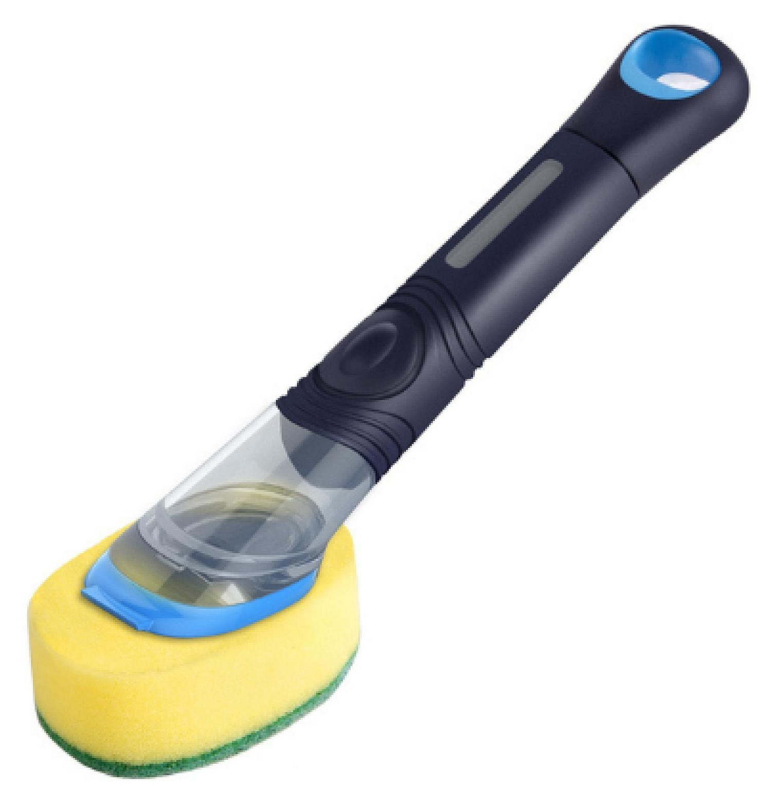 Orange Donkey Zeepdoseerborstel met spons en scrubber