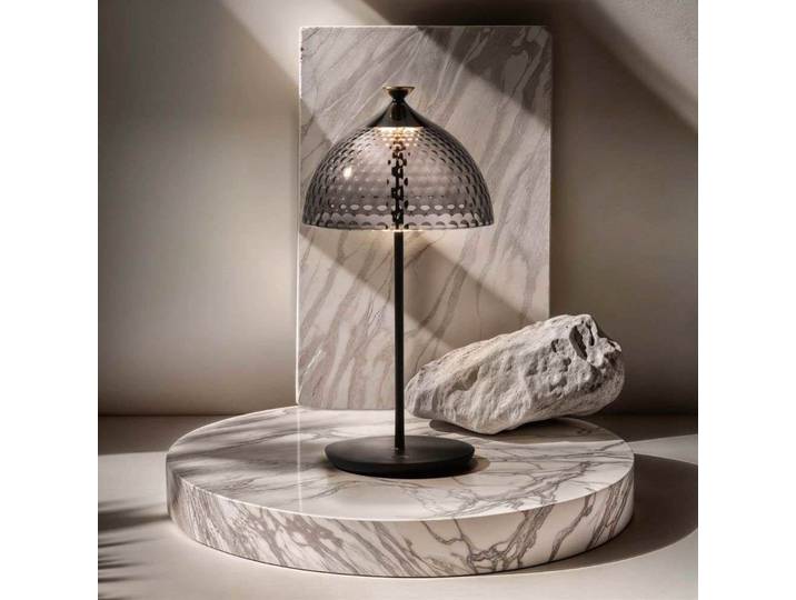 Pumo Lampe de Table Black/Fume - Kartell - Chambre à coucher - Aluminium