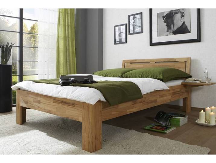 Bett Caro mit Vierkantfüßen aus Massivholz – 3%-Vorkasse-Rabatt
