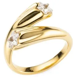 STEFFEN SCHRAUT Ring Sternschliff 2 Zirkonia Edelstahl