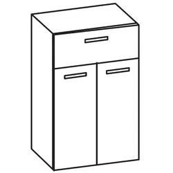 Artiqua 400 Midischrank, Anthrazit Glanz, 400-MTL-2-60-7065-51 400-MTL-2-60-7065-51