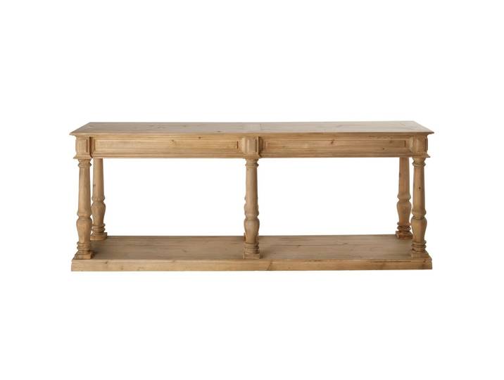 Console en pin massif recyclé, L200 cm
