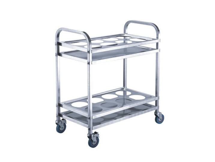 Chariot à bouteilles en acier inoxydable pour hôtel, chariot à bouilloire, chariot à bouilloire pour machine à glace pilée