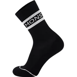 Mons Royale, Unisex, Sportsocken, Signature Merino Crew (35 - 38), Schwarz, Weiss