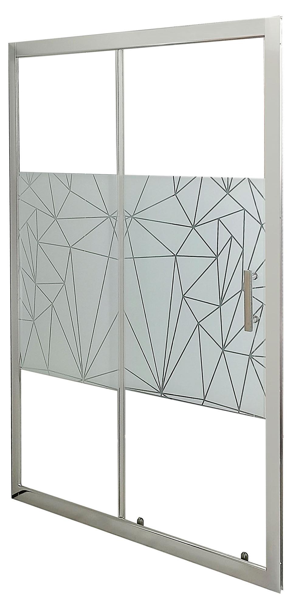 ONDEE ZEN - EKLA-Duschwand - Schiebetür - Ausführung: Siebdruck - 120 x 185 cm
