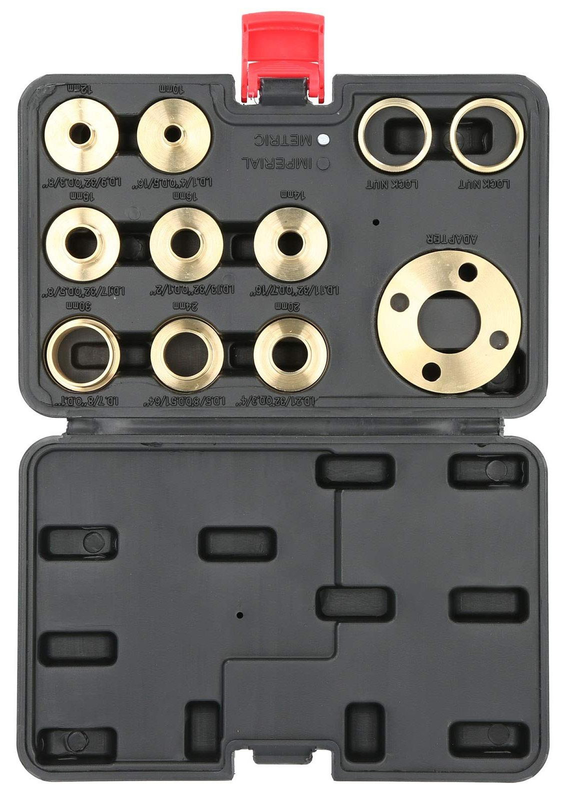 Messing Sjabloon Geleidebus Kit van 11 stuks - Router Accessoires voor Houtbewerking