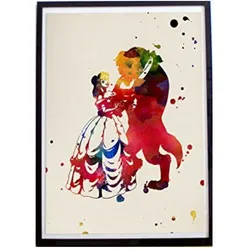 POSTER Die Schöne Und Das Biest A4 Schwarzer Rahmen