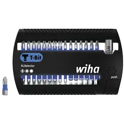 Wiha Bit Set XLSelector T-Bit 25 mm Phillips, TORX , Sechskant 31-teiliges Set 1/4 zoll C6,3 - 41830