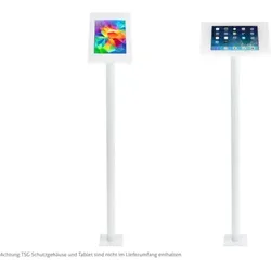 TabLines TBS002W Tablet Bodenständer zum Festschrauben, weiß