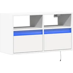 Helloshop26 - Multimedia-TV-Möbel TV-Regal Sideboard TV-Schrank Esszimmer Wohnzimmer Schlafzimmer Wandmontage mit LED-Beleuchtung 80 02_0027919