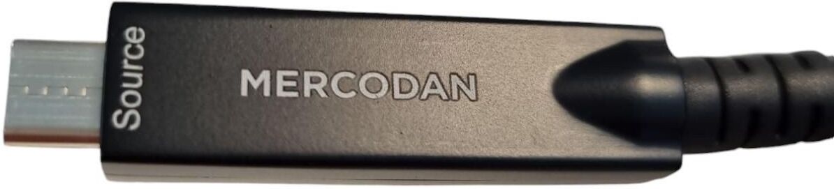 Mercodan Fiber USB-C Cable 10m - Data, TPE Jacket, USB-C Male to USB-C Male