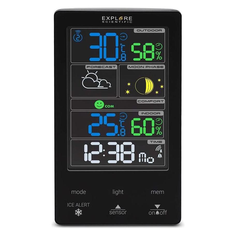 Explore Scientific WSC-4009 digitale Wetterstation Schwarz LCD AC (WSC-4009)