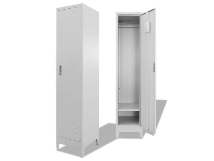 Armoire à casiers - - 38 x 45 x 180 cm - Gris - Elégance - Chic