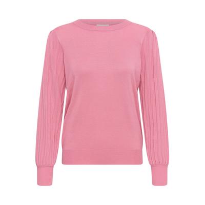 Strickpullover KAFFE "Damen Strickpullover KAlone", Damen, Gr. XL, rosa (wild rose), Obermaterial: 80% Viskose CV. 20% Nylon NY., Pullover Strickpullover