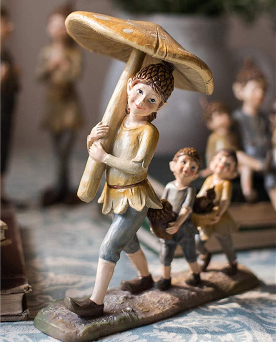 Hars Sculptuur Meisje Bos Elf Decoratie voor op Tafel