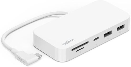 Belkin Hub USB-C multipuerto 6 en 1 con soporte. Blanco