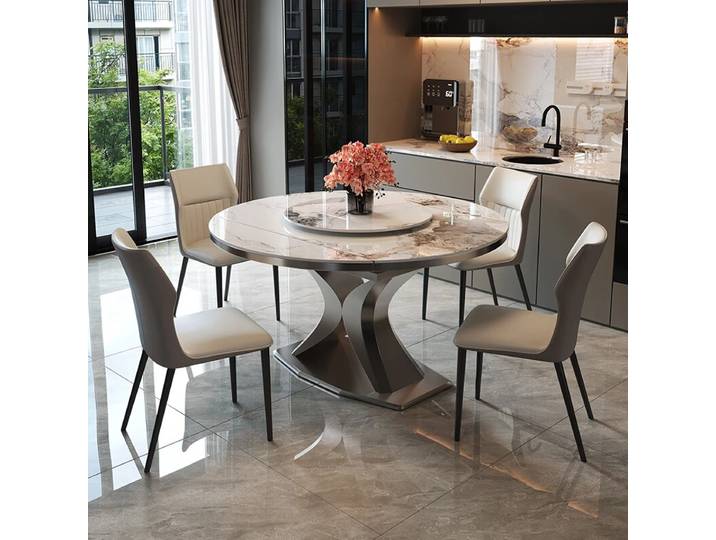 Mignonne Table Ronde Pliante Moderne de Luxe pour Salon, Salle à Manger, Jardin – Ensemble de Petite Table à Manger