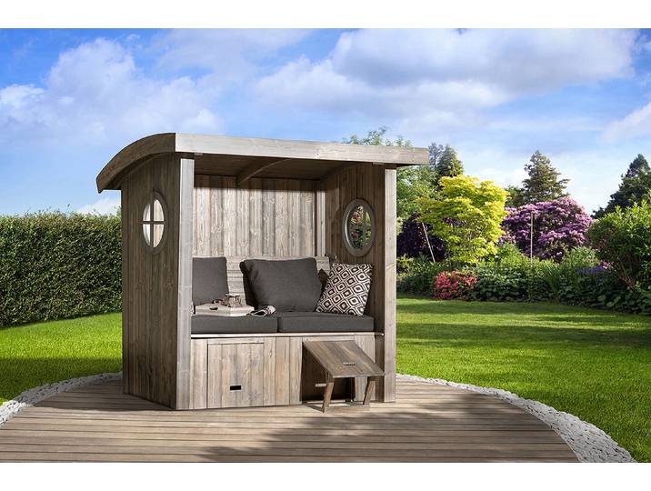 Weka Gartenlaube Merano Silbergrau 1.9 × 0.9 m