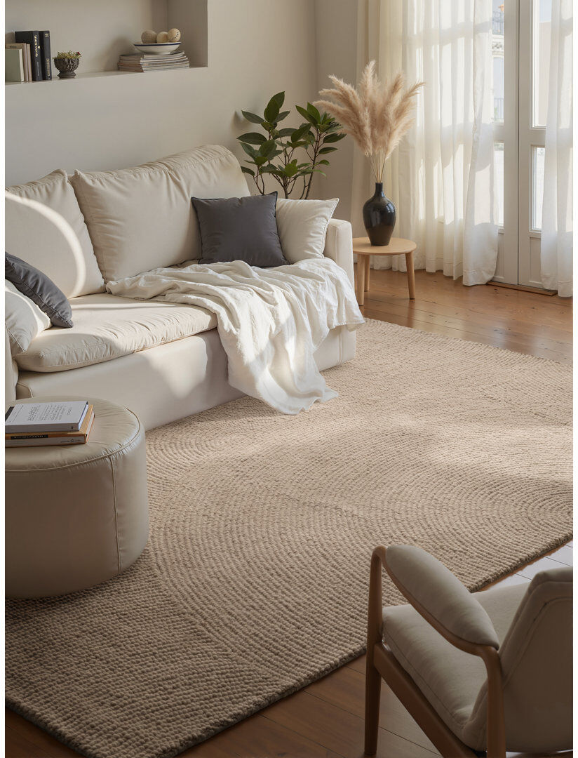 Calmio - Rug by Hanse Home - Natural Living Room Rug, Hand-Tufted Hygge, Scandinavian Living Room, Bedroom, Dining Room, Hallway Beige Rectangle 160 x 230 cm