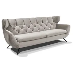 Portobello Sofa Chester Stoff Silver 2,5-Sitzer