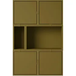 Muuto Stacked Storage Sideboard - Configuration 4, brown green