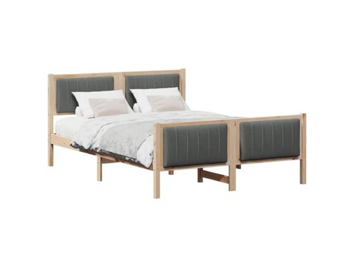 KTHLBRH Bettgestell aus Kiefernholz, 140 x 190 cm Plattform, Kopfteil inklusive, modernes Design, Verwendung im Innenbereich