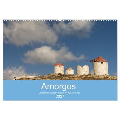Amorgos - Kykladenimpressionen (Wandkalender 2027 DIN A2 quer), CALVENDO Monatskalender