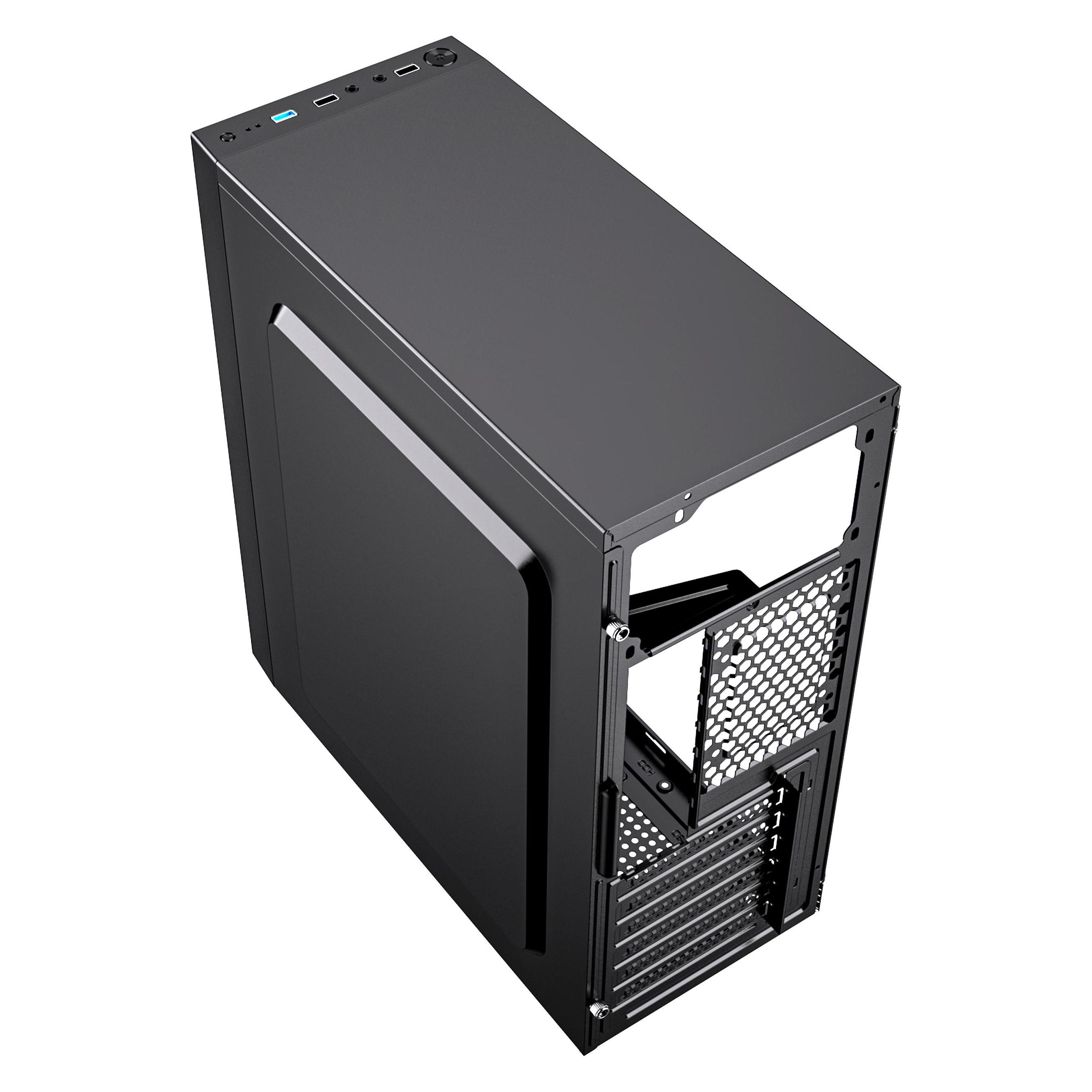 Gembird CCC-FC-M100B Gaming-Computergehäuse Fornax M100B blaue Lüfter (ATX) (CCC-FC-M100B)