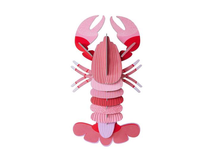 Studio Roof Wanddeko Papier-Hummer 15/61 cm, Mehrfarbig, Wellpappe, 15x61x23 cm, Bilder & Rahmen, Wanddeko