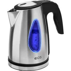 ECG RK 1740 Wasserkocher 1,7L Edelstahl mit blauer